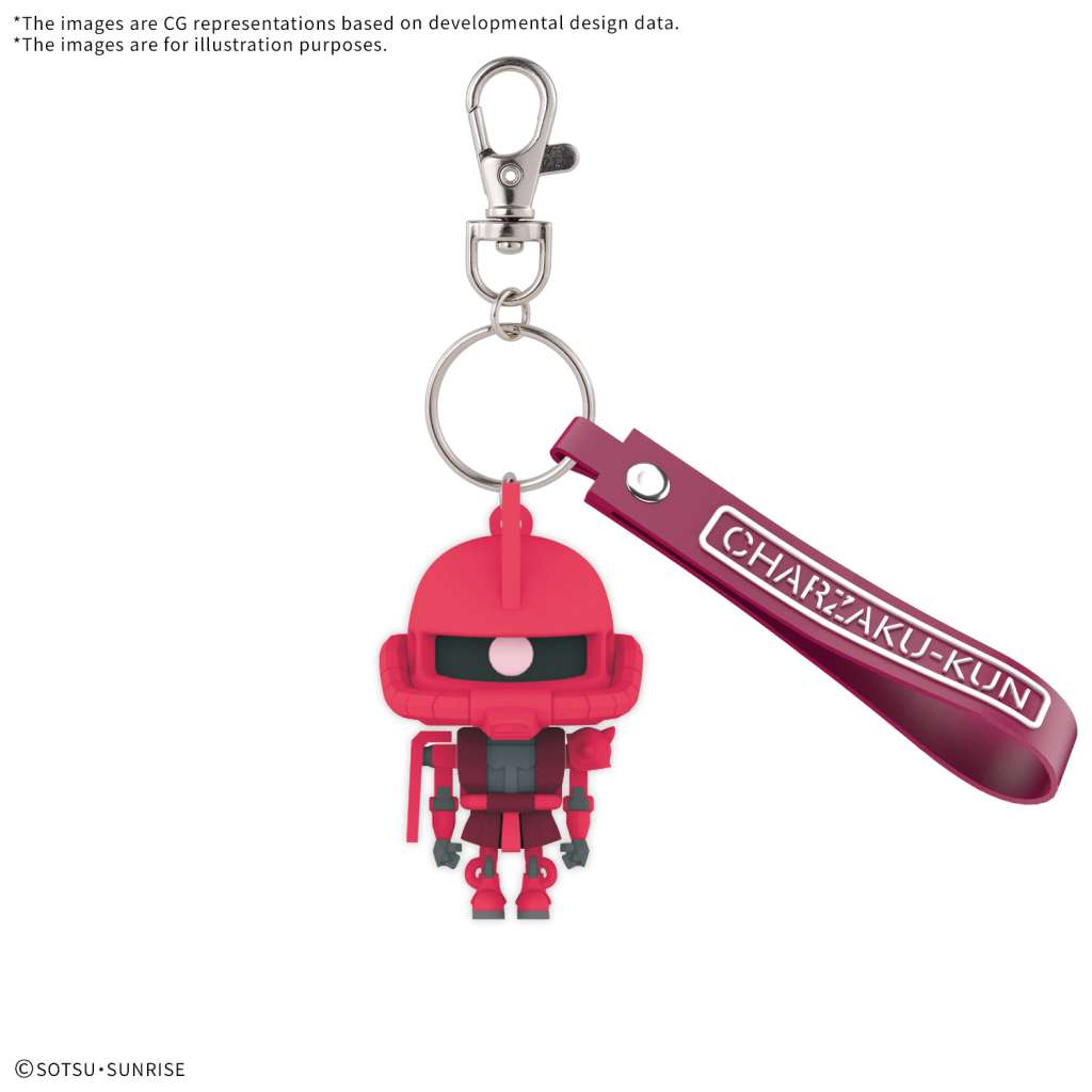 *IN STOCK* Bandai -Gundam CharZaku-Kun 3D Rubber Mascot Keychain