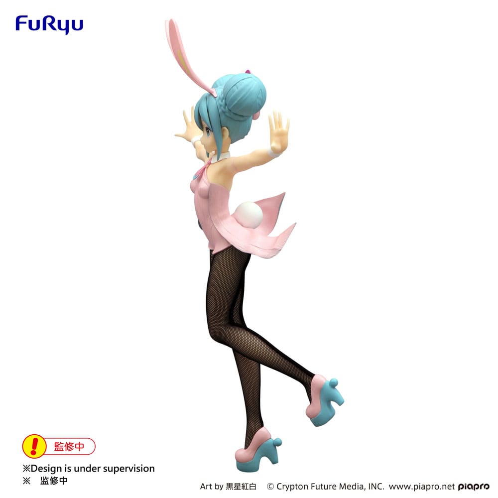 *IN STOCK* Furyu -Vocaloid Hatsune Miku BiCute Bunnies PVC Statue Wink Pearl Pink Color Ver 30 cm