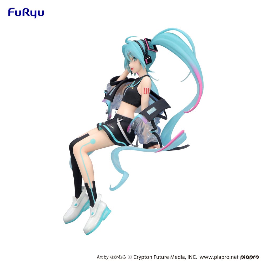 *IN STOCK* Furyu -Vocaloid Hatsune Miku Noodle Stopper PVC Statue Neon Cyber 16 cm