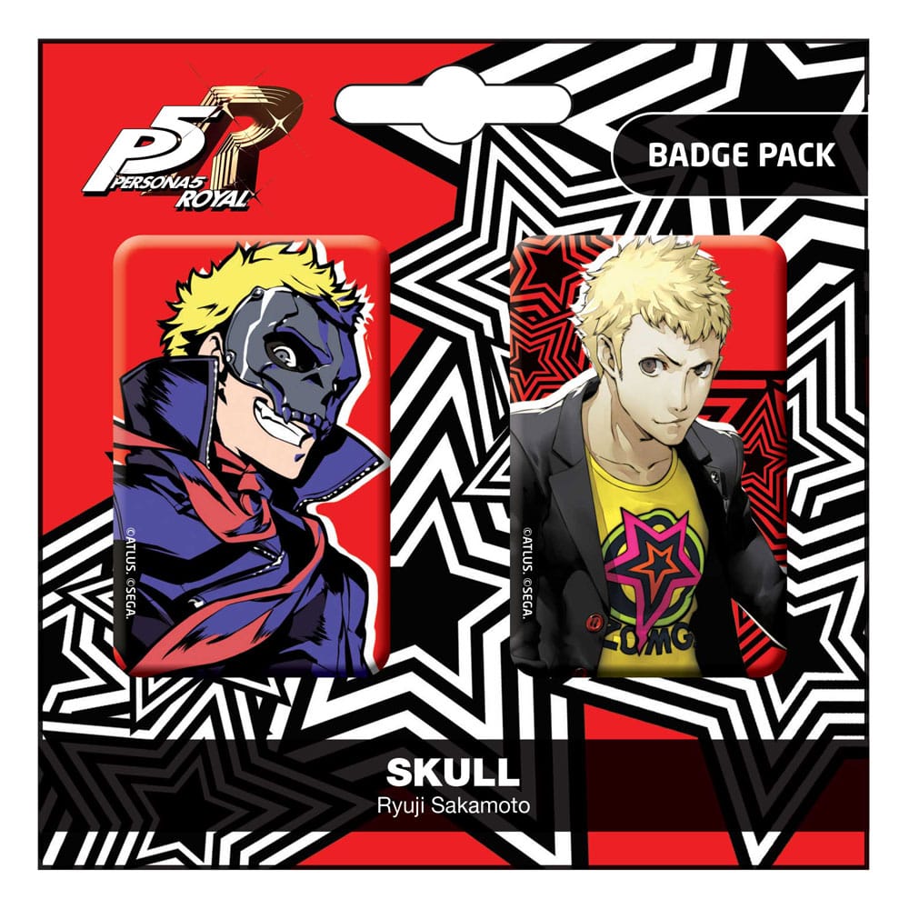 *IN STOCK* Popbuddies -Persona 5 Skull Ryui Sakamoto Pin Badges 2-Pack