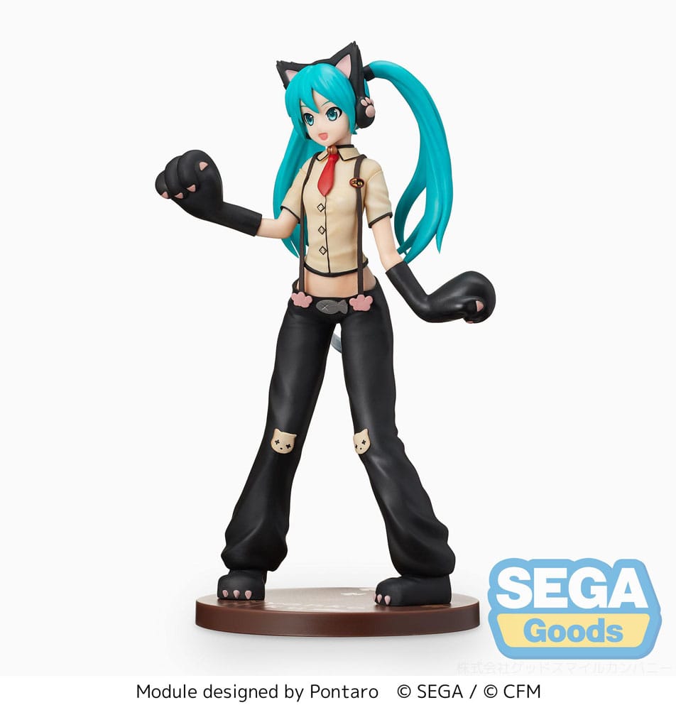 *IN STOCK* Sega -Vocaloid Hatsune Miku Project DIVA Arcade Future Tone SPM PVC Statue Kitty Cat 23 cm