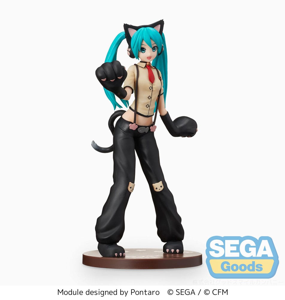 *IN STOCK* Sega -Vocaloid Hatsune Miku Project DIVA Arcade Future Tone SPM PVC Statue Kitty Cat 23 cm