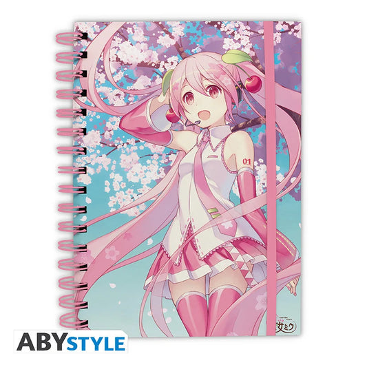 *IN STOCK* ABYsyle -Vocaloid Sakura Miku Cherry blossoms Notebook A5 Spiral