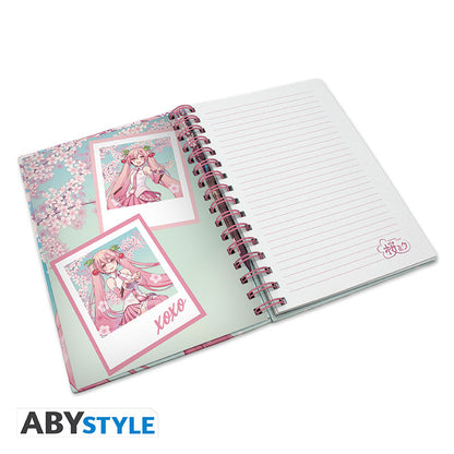 *IN STOCK* ABYsyle -Vocaloid Sakura Miku Cherry blossoms Notebook A5 Spiral