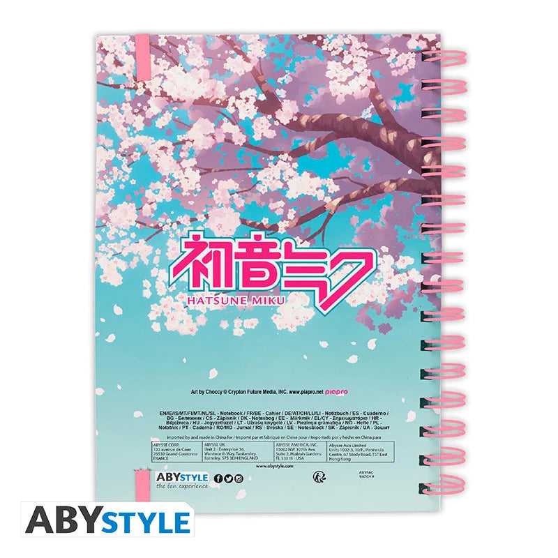 *IN STOCK* ABYsyle -Vocaloid Sakura Miku Cherry blossoms Notebook A5 Spiral