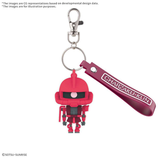 *IN STOCK* Bandai -Gundam CharZaku-Kun 3D Rubber Mascot Keychain