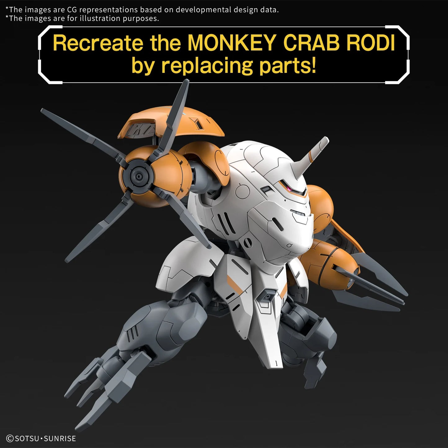 *IN STOCK* Bandai -Gundam Iron Blooded Orphans 598s Monkey Rodi/ Monkey Crab Rodi  HGIBO 1/144