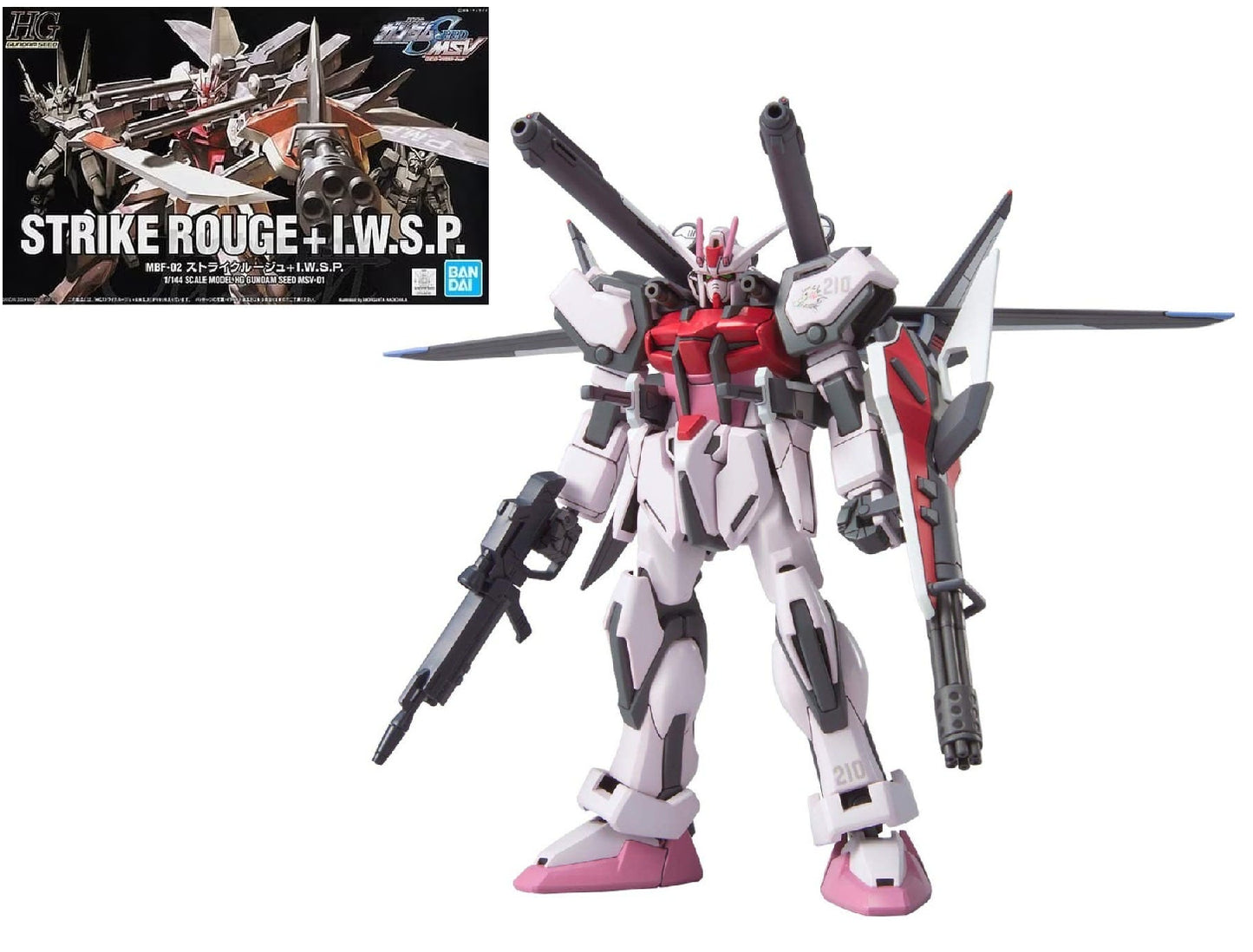 Bandai -Gundam Seed Strike Rouge MSV MBF02 + IWSP HGCE 1/144