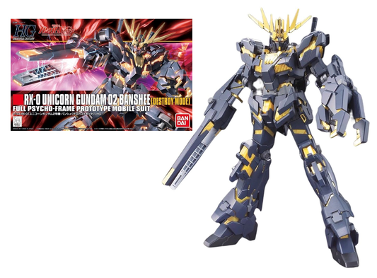 *IN STOCK* Bandai -Gundam Unicorn RX-0 Unicorn 02 Banshee Destroy Mode HGUC 1/144