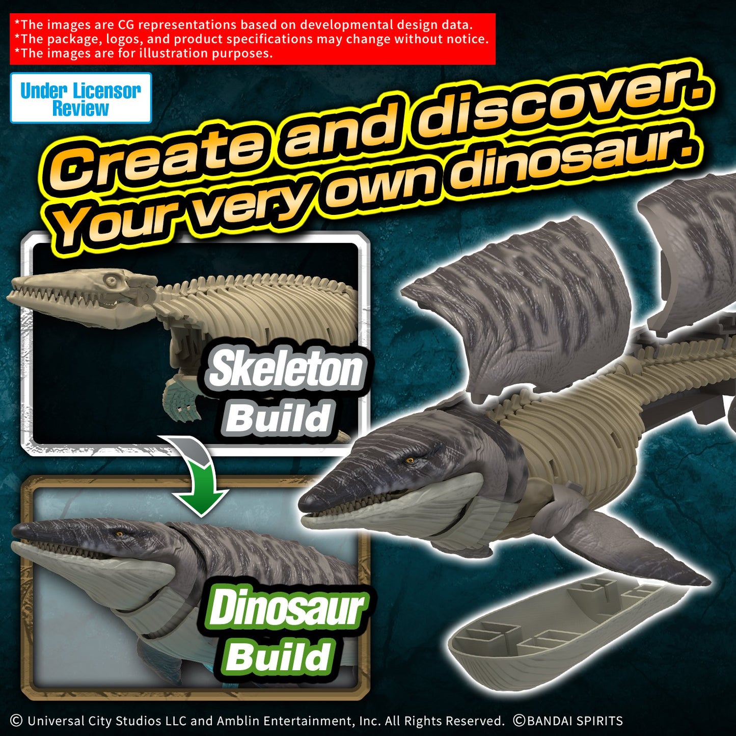*IN STOCK* Bandai -Jurassic World Mosasaurus Plannosaurus Model Kit