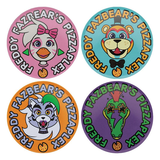 *IN STOCK* Fanattik -Five Nights at Freddys Glamrock characters Drink Coaster 4-Pack