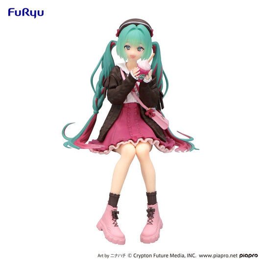 *IN STOCK* Furyu -Vocaloid Hatsune Miku Noodle Stopper Autumn Date Pink Color Ver 14 cm