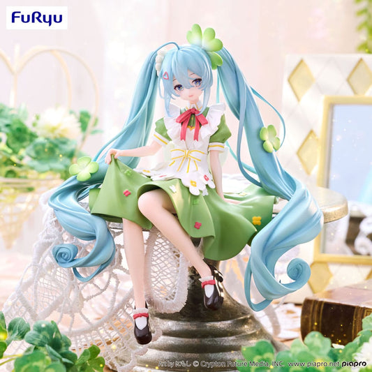 *IN STOCK* Furyu -Vocaloid Hatsune Miku Noodle Stopper PVC Statue Flower Fairy Clover 15 cm