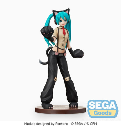 *IN STOCK* Sega -Vocaloid Hatsune Miku Project DIVA Arcade Future Tone SPM PVC Statue Kitty Cat 23 cm
