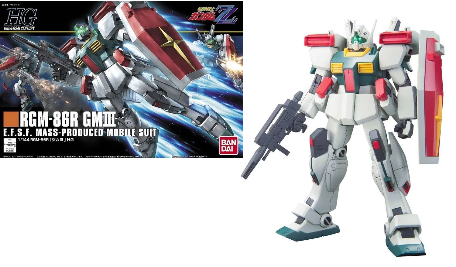 Bandai -Gundam Double Zeta RGM-86R GM III HGUC 1 144